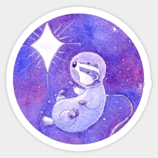 Space Badger Sticker